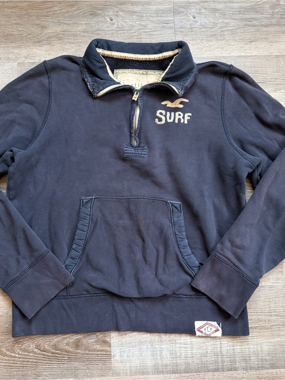 Vintage Hollister Surf Quarter Zip Sweatshirt XL